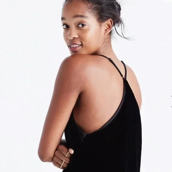 Madewell Black Mini Dress with Spaghetti Straps - Picture 3 of 8